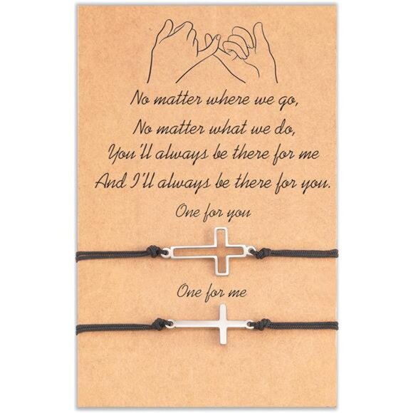 Pinky Promise Matching Relationship Bracelets For Friends Couple Family - Picture 1 of 8